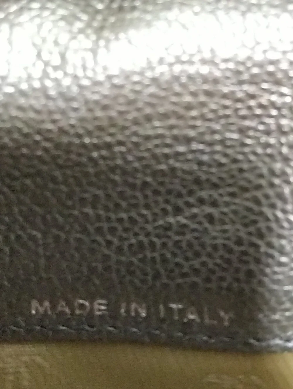 Authentic Chanel Metallic Silver Tri-fold Wallet - Silver CC Logo
